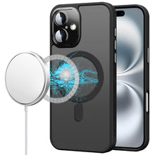 For iPhone 16 6.1inch Case Magnetic Circle Metal Glass Lens + Tempered Glass