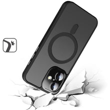 For iPhone 16 6.1inch Case Magnetic Circle Metal Glass Lens + Tempered Glass