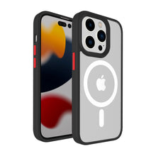 For iPhone 11 6.1 in. Case Magnetic Circle Colorful Button Cover +Tempered Glass