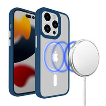 For iPhone 12 Pro Max Case Magnetic Circle Colorful Buttons + Tempered Glass