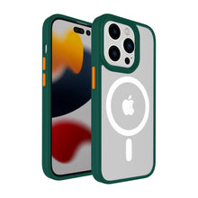 For iPhone 11 6.1 in. Case Magnetic Circle Colorful Button Cover +Tempered Glass