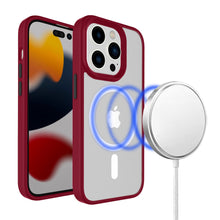 For iPhone 12 Pro Max Case Magnetic Circle Colorful Buttons + Tempered Glass