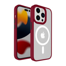 For iPhone 12 Pro Max Case Magnetic Circle Colorful Buttons + Tempered Glass