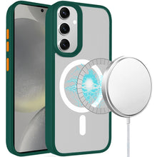 For Samsung Galaxy S24 Ultra Case Magnetic Charging Color Buttons Rugged Cover