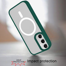 For Samsung Galaxy S24 Case Magnetic Circle Colorful Buttons Thick Rugged Cover