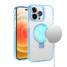 For iPhone 12/12 Pro Case Magnetic Circle Translucent Grip + Tempered Glass