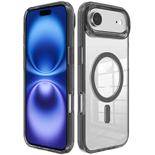 For iPhone Air Case Magnetic Circle Metal Stand Translucent Grip +Tempered Glass
