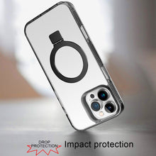 For iPhone 16 PRO MAX Case Magnetic Circle Translucent Grip + Tempered Glass