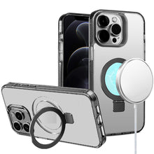 For iPhone 12 Pro Max Case Magnetic Circle Translucent Grip + Tempered Glass
