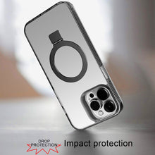 For iPhone 12 Pro Max Case Magnetic Circle Translucent Grip + Tempered Glass