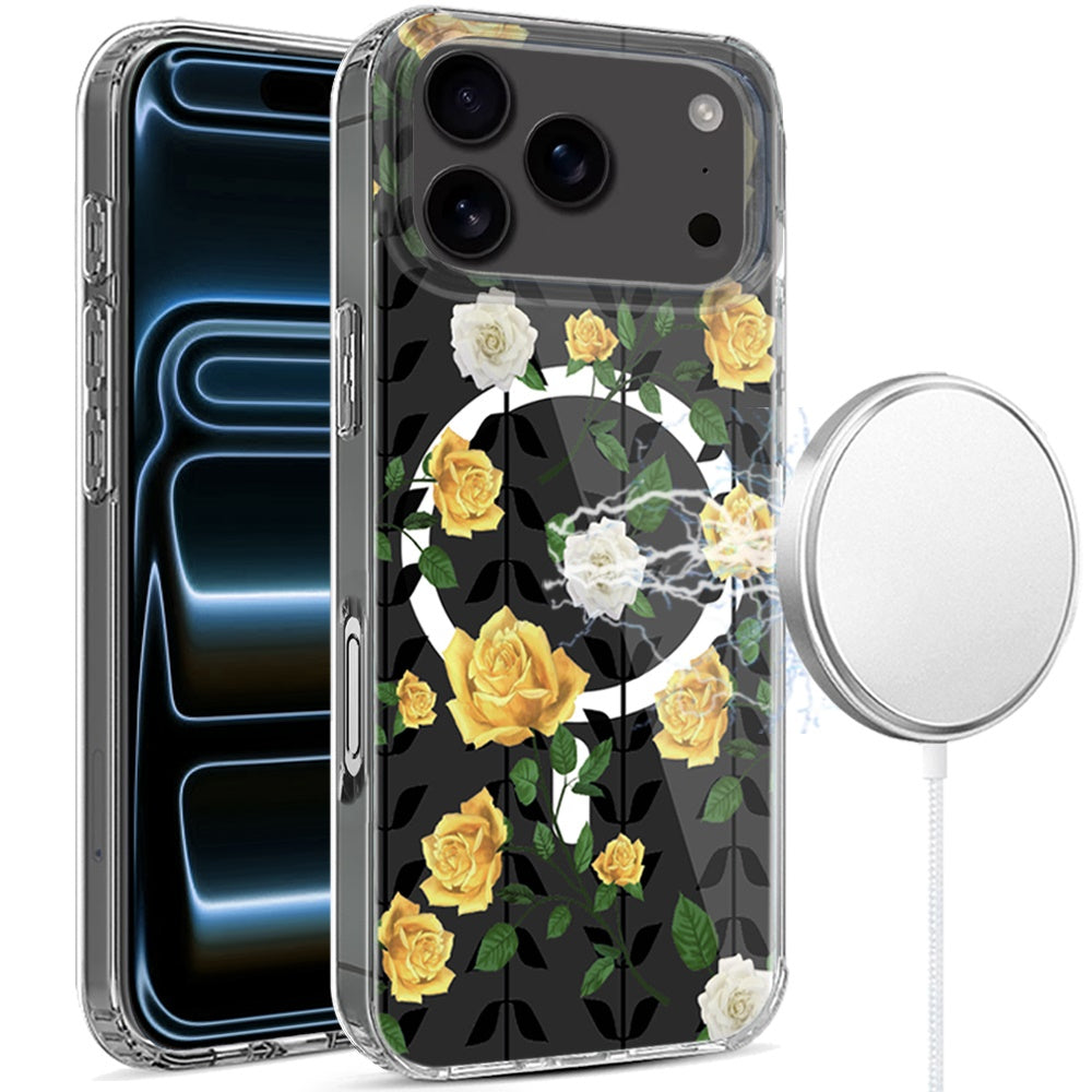 For iPhone 17 Pro Max Case Magnetic Ring Unique Design Hybrid + Tempered Glass