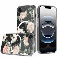 For iPhone 16e Case Magnetic Circle Unique Design Phone Cover + Tempered Glass