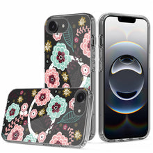 For iPhone 16e Case Magnetic Circle Unique Design Phone Cover + Tempered Glass