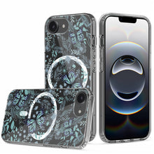 For iPhone 16e Case Magnetic Circle Unique Design Phone Cover + Tempered Glass