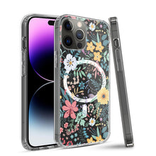 For iPhone 15 Case Magnetic Circle Unique Design Hybrid Cover + 2 Tempered Glass