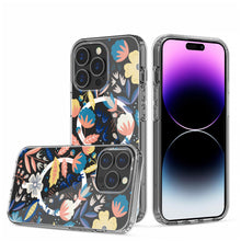 For iPhone 13/14 Case Magnetic Circle Unique Design Phone Cover + Tempered Glass