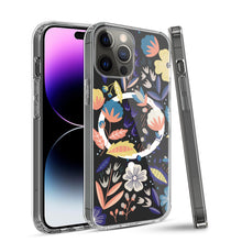 For iPhone 13/14 Case Magnetic Circle Unique Design Phone Cover + Tempered Glass