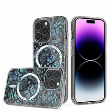 For iPhone 13/14 Case Magnetic Circle Unique Design Phone Cover + Tempered Glass