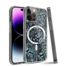 For iPhone 13/14 Case Magnetic Circle Unique Design Phone Cover + Tempered Glass