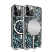 For iPhone 13/14 Case Magnetic Circle Unique Design Phone Cover + Tempered Glass