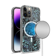 For iPhone 13/14 Case Magnetic Circle Unique Design Phone Cover + Tempered Glass