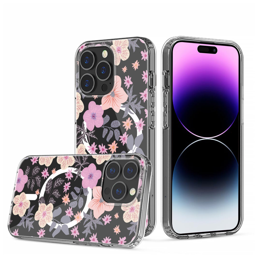 For iPhone 14 PRO Case Magnetic Ring Unique Design on Hybrid Phone Cover