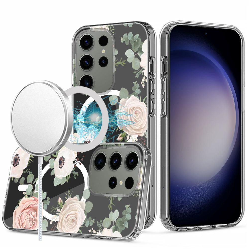 For Samsung Galaxy S24 Ultra Case Magnetic Charging Unique Design Hybrid Cover