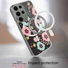 For Samsung Galaxy S24 Case Magnetic Circle Unique Design on Hybrid Phone Cover