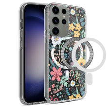 For Samsung Galaxy S24 Case Magnetic Circle Unique Design on Hybrid Phone Cover