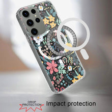 For Samsung Galaxy S24 Case Magnetic Circle Unique Design on Hybrid Phone Cover