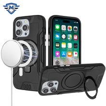 For iPhone 15 PRO Case Magnetic Charging Brushed Metallic + 2 Tempered Glass