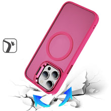 For iPhone 14 PRO MAX 6.7 in. Case Magnetic Circle w/ Metallic Camera Lens Stand