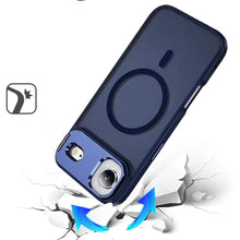 For iPhone Air Case Magnetic Circle with Metallic Lens Stand + Tempered Glass