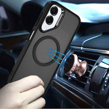 For Samsung S25 Edge Case Magnetic Circle Camera Lens Stand + Tempered Glass