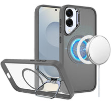 For Samsung S25 Edge Case Magnetic Circle Camera Lens Stand + Tempered Glass