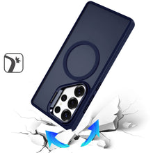 For Samsung S25 Ultra Case Magnetic Circle w/ Camera Lens Stand + Tempered Glass