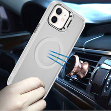 For iPhone 12/12 Pro Case Magnetic Circle w/ Camera Lens Stand + Tempered Glass