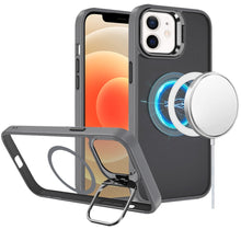 For iPhone 12/12 Pro Case Magnetic Circle w/ Camera Lens Stand + Tempered Glass