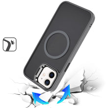 For iPhone 12/12 Pro Case Magnetic Circle w/ Camera Lens Stand + Tempered Glass