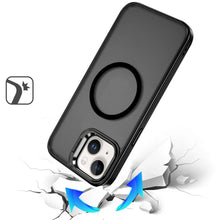 For iPhone 15 Case Magnetic Circle w/ Camera Lens Stand + 2 Tempered Glass