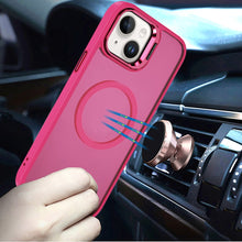For iPhone 15 Case Magnetic Circle w/ Camera Lens Stand + 2 Tempered Glass