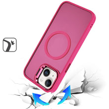 For iPhone 15 Case Magnetic Circle w/ Camera Lens Stand + 2 Tempered Glass