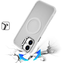 For iPhone 16 6.1inch Case Magnetic Circle w/ Camera Lens Stand + Tempered Glass