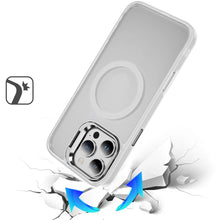 For iPhone 16 Pro 6.3in Case Magnetic Circle Rear Lens Stand + Tempered Glass