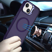 For iPhone 13/14 Case Magnetic Circle with Camera Lens Stand + Tempered Glass