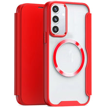 For Samsung S23 FE 5G Case Bank Card Flap Magnetic Circle + Tempered Glass