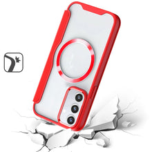 For Samsung S23 FE 5G Case Bank Card Flap Magnetic Circle + Tempered Glass