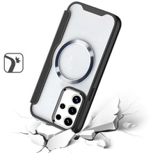 For Samsung Galaxy S24 Case Bank Card Flap Magnetic Circle Hybrid Phone Cover