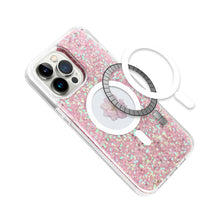 For iPhone 15 Pro Max Case Epoxy Real Flower Glitter Hybrid +2 Screen Protectors