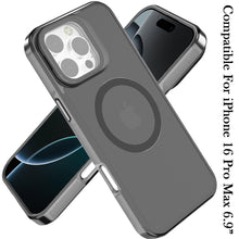 For iPhone 16 PRO MAX Case Aluminum Lens Cover Magnetic Circle + Tempered Glass